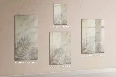 Magnetisch glazen memobord met print van zomer strandzand