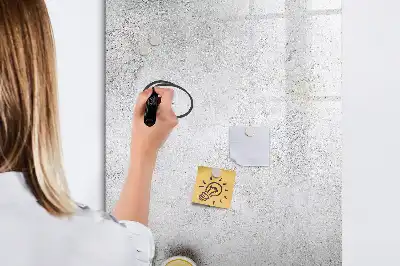 Glazen magneetbord met beton en olijven print beton en olijven