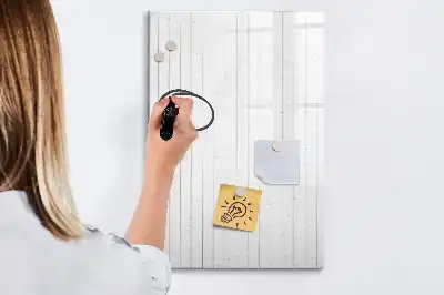 Magnetisch memobord van glas natuurlijke houtlook