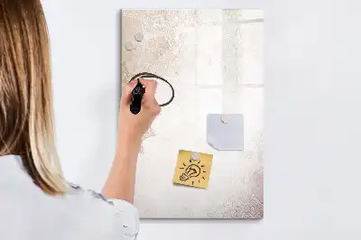 Glazen magneetbord met decoratieve print met mandala dessin