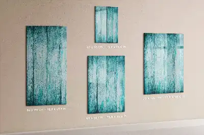Magnetisch glazen memobord voor aan de muur in de kleur blauw hout