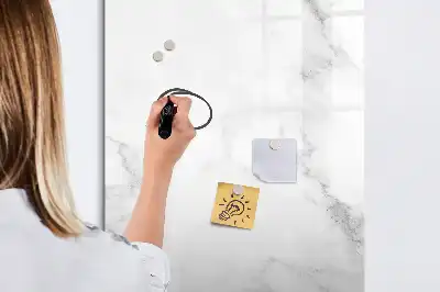 Magnetisch memobord van glas marmeren design