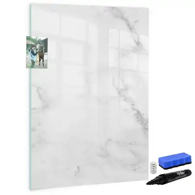 Magnetisch memobord van glas marmeren design