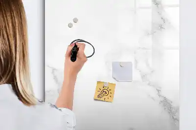 Magnetisch memobord van glas marmeren design