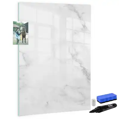 Magnetisch memobord van glas marmeren design
