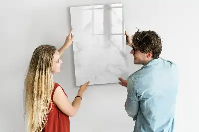 Magnetisch memobord van glas marmeren design