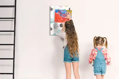 Glazen magneetbord met print kleurrijke cirkels