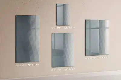 Magnetisch glazen memobord met abstract design in grijze golven