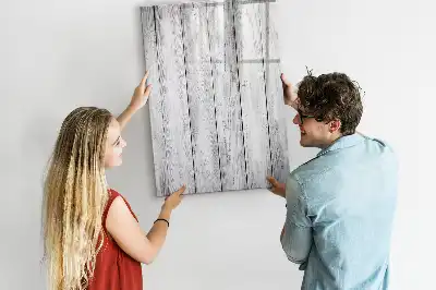 Magnetisch memobord van glas uitvoering in geverfd hout
