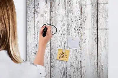 Magnetisch memobord van glas uitvoering in geverfd hout