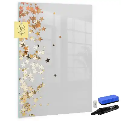 Glazen magneetbord met sterrenprint met sterrenmotief