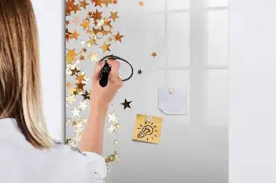 Glazen magneetbord met sterrenprint met sterrenmotief