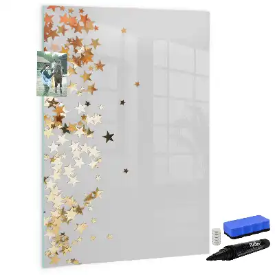 Glazen magneetbord met sterrenprint met sterrenmotief