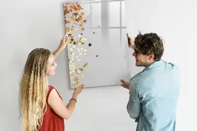Glazen magneetbord met sterrenprint met sterrenmotief