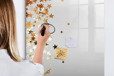 Glazen magneetbord met sterrenprint met sterrenmotief