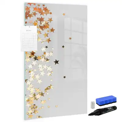 Glazen magneetbord met sterrenprint met sterrenmotief