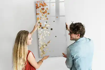 Glazen magneetbord met sterrenprint met sterrenmotief