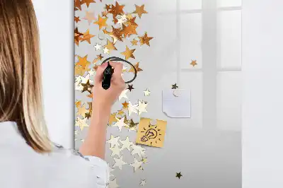 Glazen magneetbord met sterrenprint met sterrenmotief