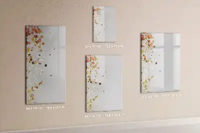 Glazen magneetbord met sterrenprint met sterrenmotief