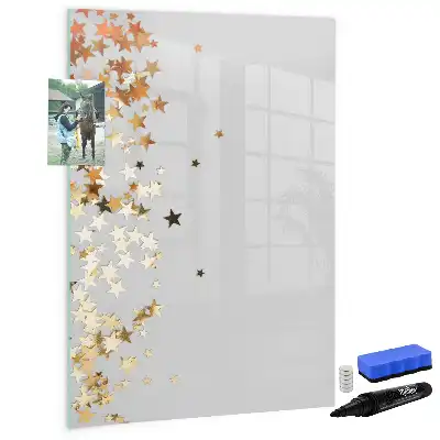 Glazen magneetbord met sterrenprint met sterrenmotief