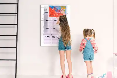 Glazen magneetbord met decoratieve print van Geboorteplaats