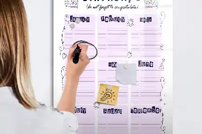 Glazen magneetbord met decoratieve print van Geboorteplaats