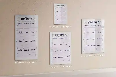 Glazen magneetbord met decoratieve print van Geboorteplaats