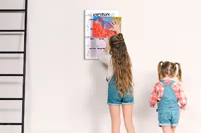 Glazen magneetbord met decoratieve print van Geboorteplaats