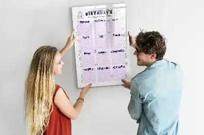 Glazen magneetbord met decoratieve print van Geboorteplaats