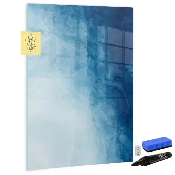 Glazen magneetbord met abstracte print water abstractie