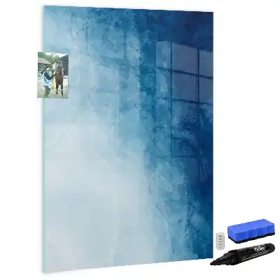 Glazen magneetbord met abstracte print water abstractie
