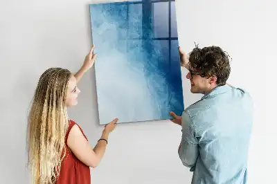 Glazen magneetbord met abstracte print water abstractie