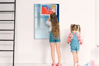 Glazen magneetbord met abstracte print water abstractie