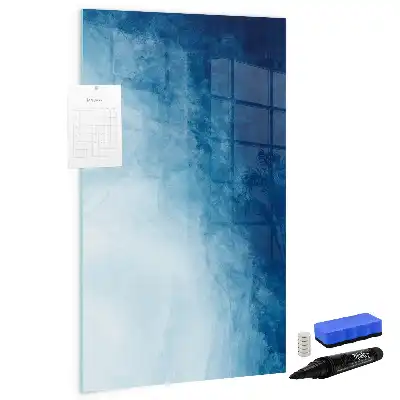 Glazen magneetbord met abstracte print water abstractie