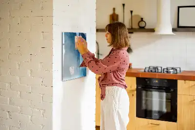 Glazen magneetbord met abstracte print water abstractie
