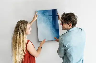 Glazen magneetbord met abstracte print water abstractie