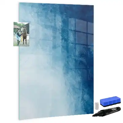 Glazen magneetbord met abstracte print water abstractie