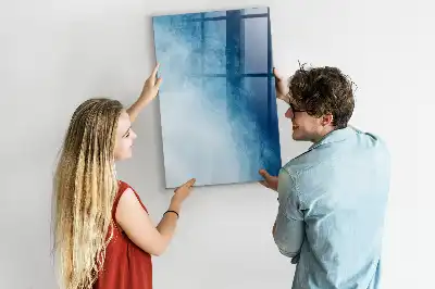 Glazen magneetbord met abstracte print water abstractie