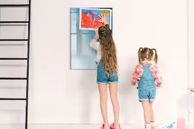 Glazen magneetbord met abstracte print water abstractie