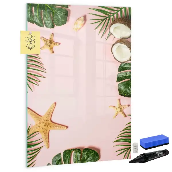 Magnetisch glazen memobord voor aan de muur Zomerframe