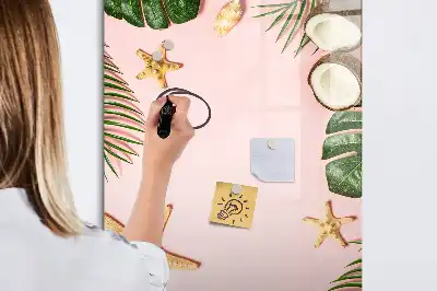 Magnetisch glazen memobord voor aan de muur Zomerframe