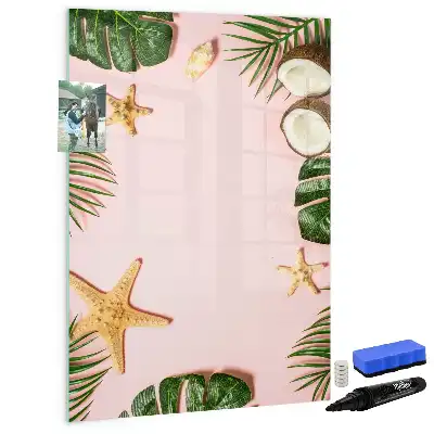 Magnetisch glazen memobord voor aan de muur Zomerframe