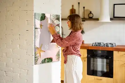 Magnetisch glazen memobord voor aan de muur Zomerframe