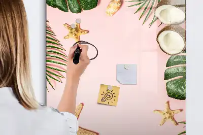 Magnetisch glazen memobord voor aan de muur Zomerframe