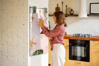 Magnetisch glazen memobord voor aan de muur Zomerframe