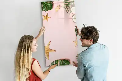 Magnetisch glazen memobord voor aan de muur Zomerframe