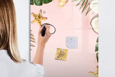 Magnetisch glazen memobord voor aan de muur Zomerframe