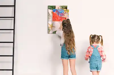 Magnetisch glazen memobord voor aan de muur Zomerframe