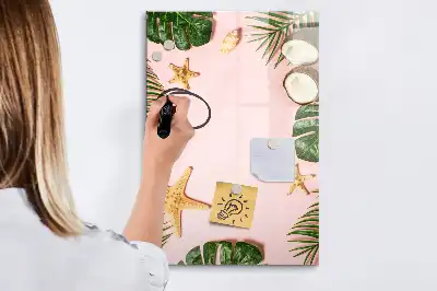 Magnetisch glazen memobord voor aan de muur Zomerframe