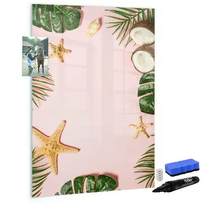 Magnetisch glazen memobord voor aan de muur Zomerframe